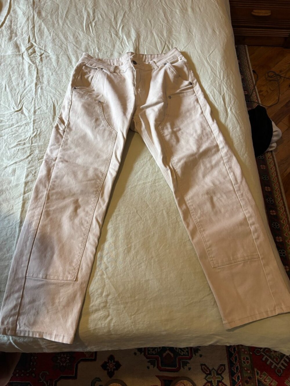 Double knee white denim from Canadian streewear brand Kuwalla